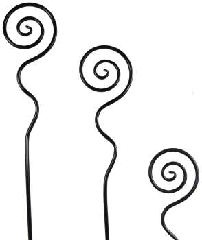 Preview: 3er Set Gartenstecker Spirale - Gartendekorationin - 3 Größen